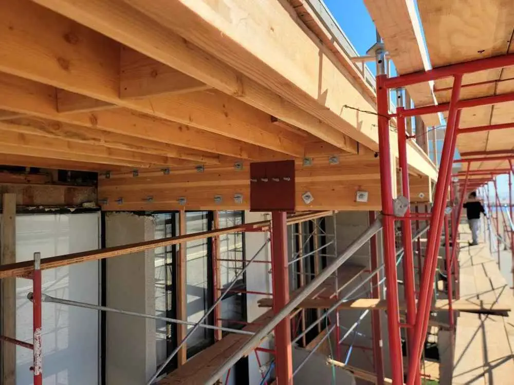 Balcony repair, exterior elevated element.