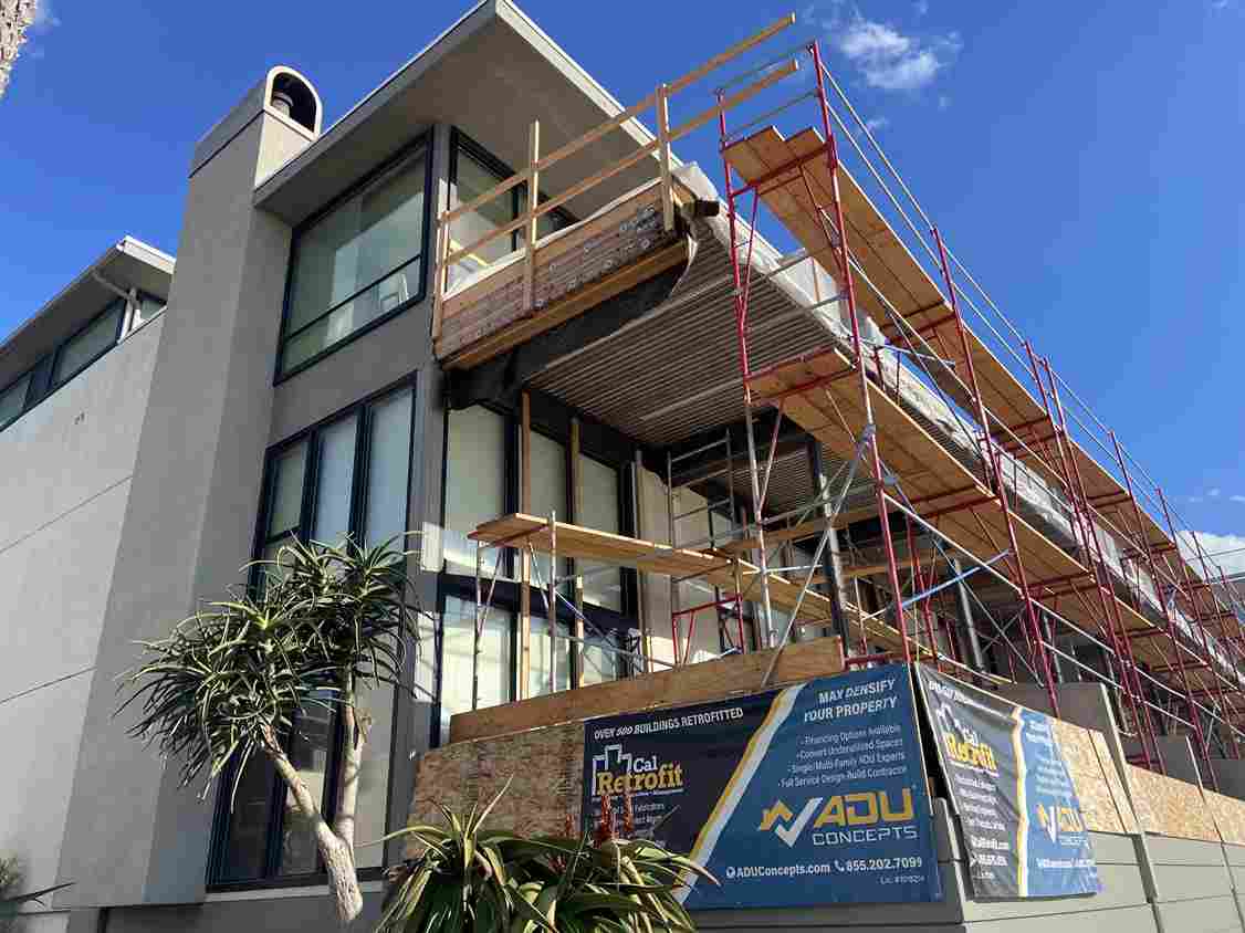 Balcony repair, structural reinforcement.